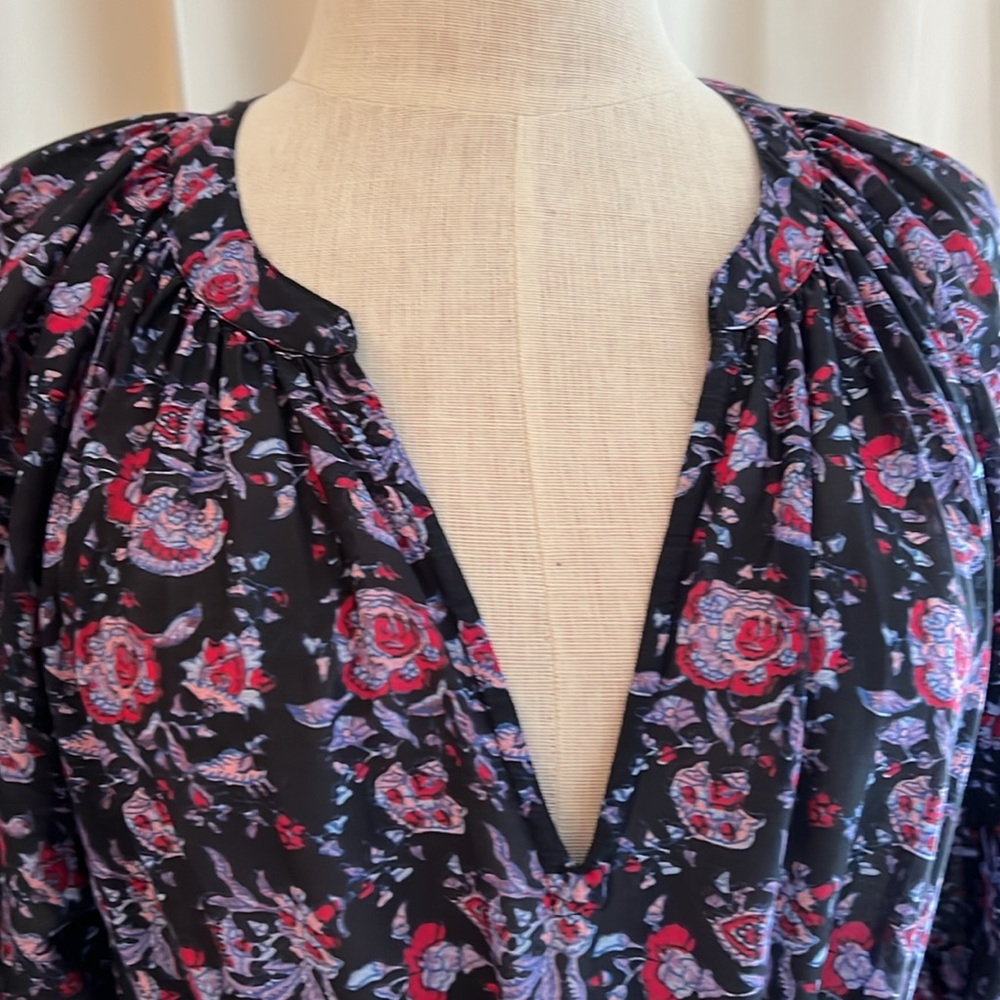 Like new Zirena Annieka silk/cotton midi dress size Small - Picture 2 of 8